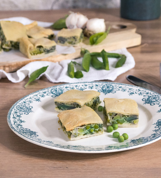 Tourte de légumes de printemps
