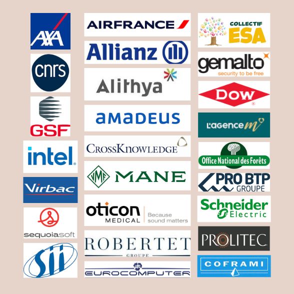 Logos entreprises clientes - teambuildings - ateliers culinaires privatises