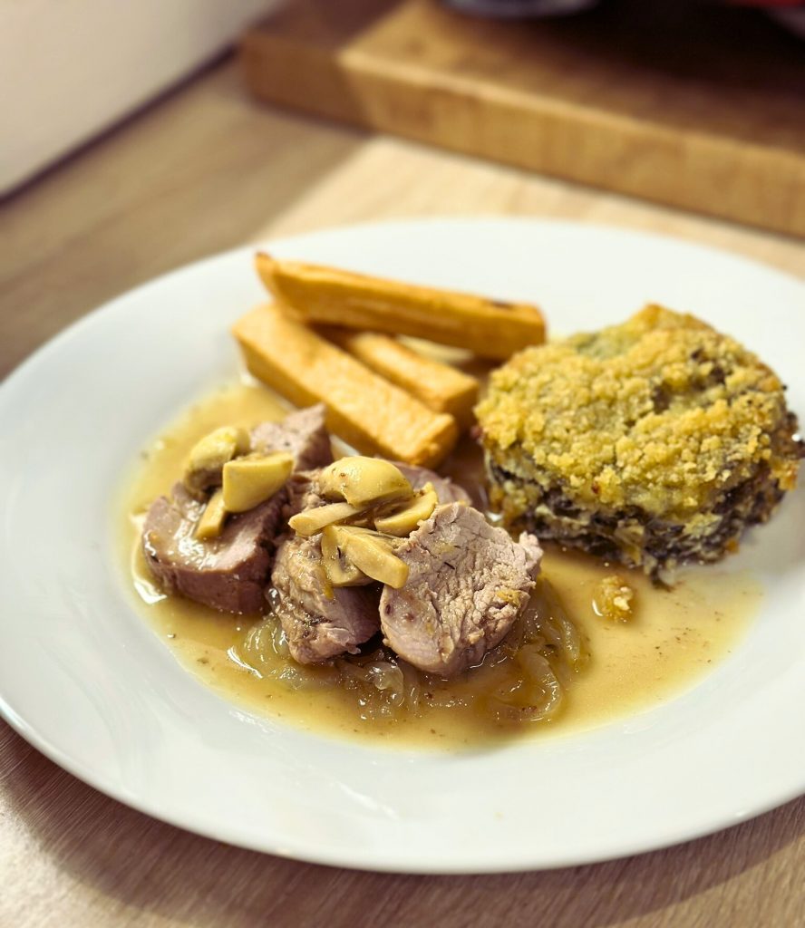 Filet mignon porc et tian de blettes - Cours de Cuisine - Notes de Cuisine