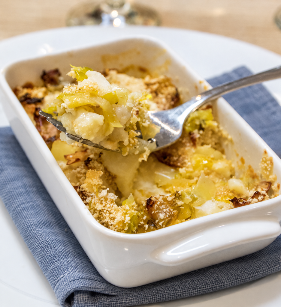 Tian de Morue aux poireaux et safran - Notes de Cuisine - Cours de Cuisine